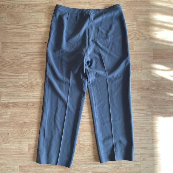 St. John Gray Grey High Waist Wide Leg Career Trouser Pants Women's 10 - Picture 6 of 6